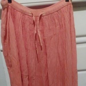 Wrinkle Print Maxi Skirt